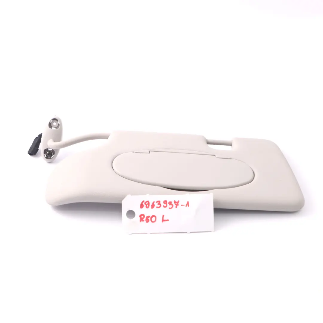 Mini Cooper R50 R53 Sonnenblende / Spiegel Beleuchtet Links Horizon Grey Grau - SKU 7061623-1 - Teilenummer 7061623