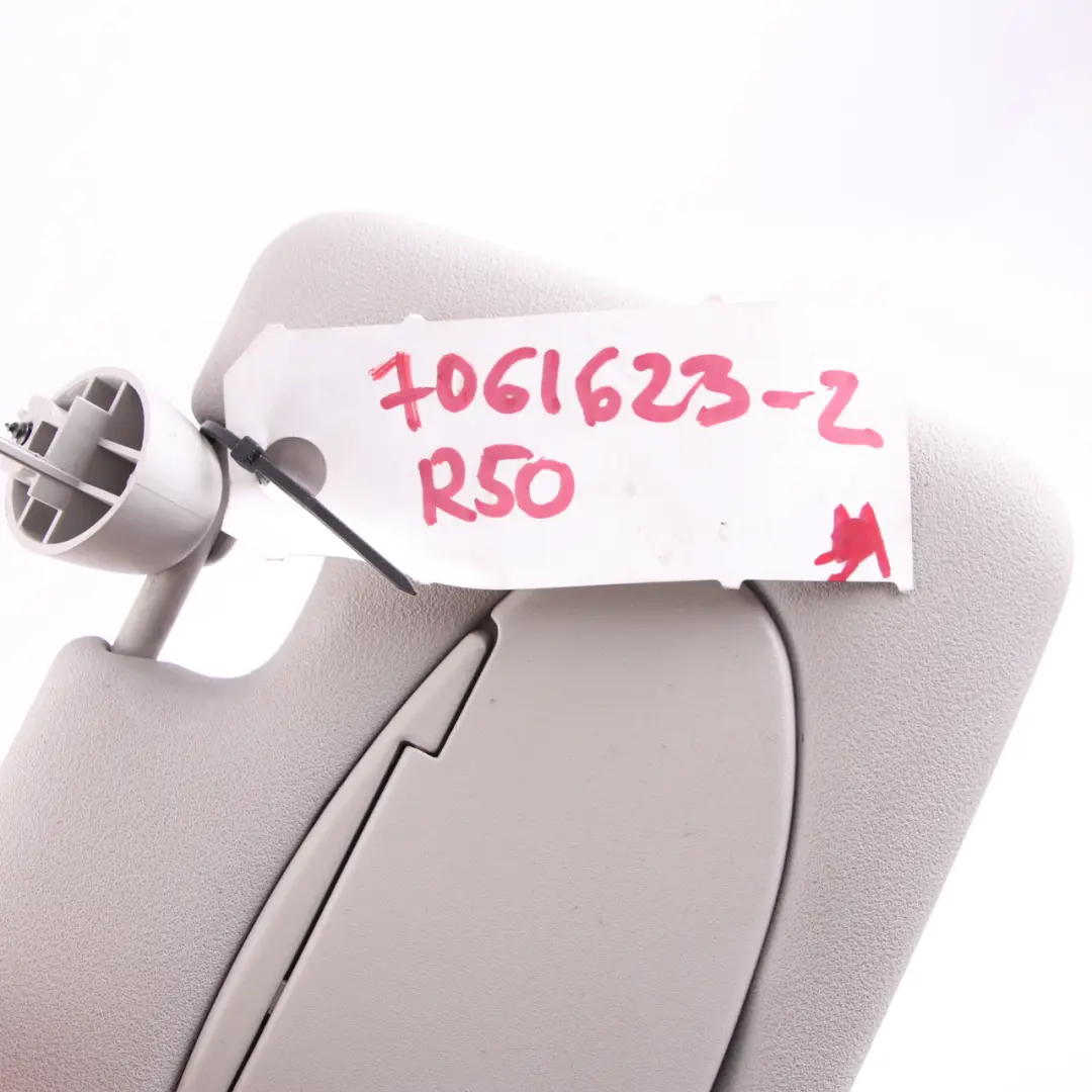 Sun Visor Mini Cooper R50 R53 Mirror Left N/S Front Horizon Grey to with Part number 7061623 Sun Visor Mini Cooper R50 R53 Mirror Left N/S Front Horizon Grey - SKU 7061623-2 - Part number 7061623