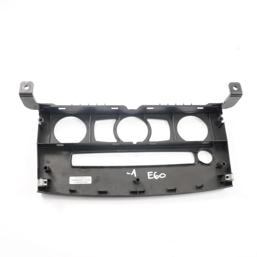BMW E60 E61 Copertura Centrale Cornice Cruscotto Nero - SKU 7063145-1 - Numero di parte 7063145