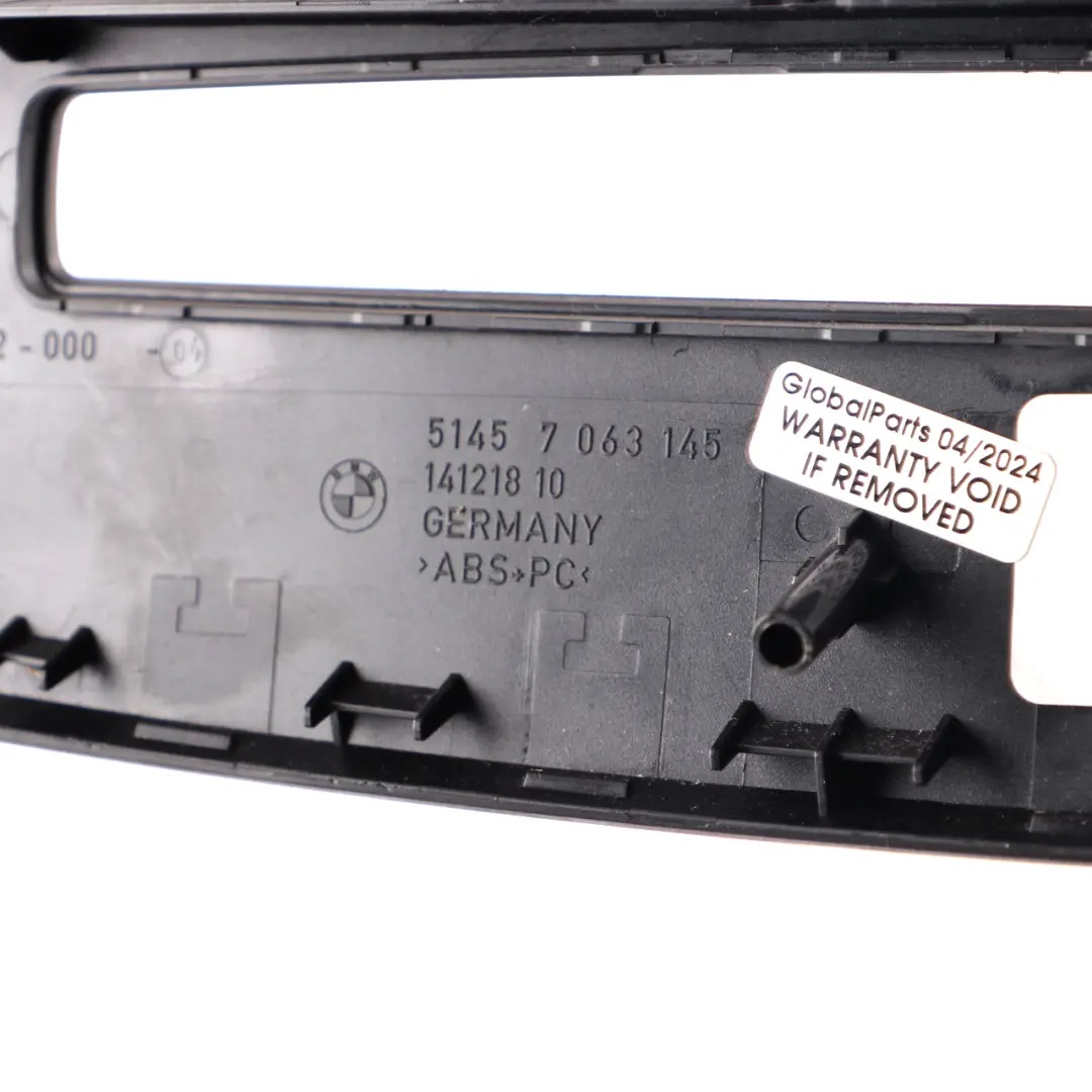 Centre Cover Dashboard Frame Trim Panel Black to BMW E60 E61 with Part number 7063145 BMW E60 E61 Centre Cover Dashboard Frame Trim Panel Black - SKU 7063145-3 - Part number 7063145