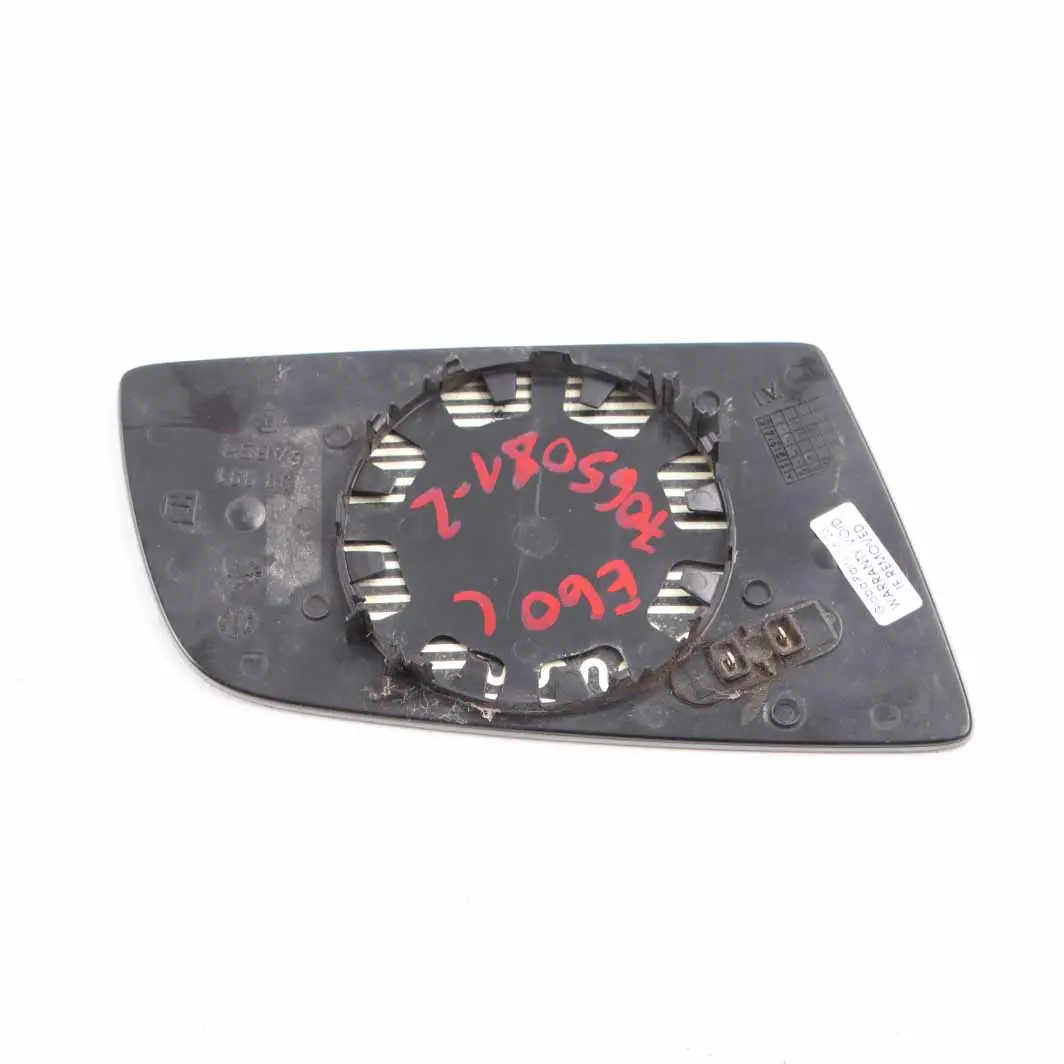 Left N/S Wing Mirror Glass Heated Wide Angle Blue to BMW E60 E61 E63 with Part number 7065081 BMW E60 E61 E63 Left N/S Wing Mirror Glass Heated Wide Angle Blue - SKU 7065081-2 - Part number 7065081