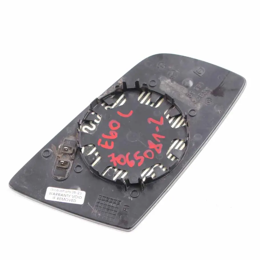 Left N/S Wing Mirror Glass Heated Wide Angle Blue to BMW E60 E61 E63 with Part number 7065081 BMW E60 E61 E63 Left N/S Wing Mirror Glass Heated Wide Angle Blue - SKU 7065081-2 - Part number 7065081