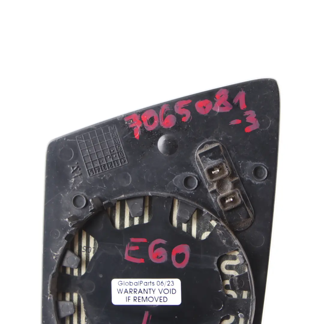 Wing Mirror Glass BMW E60 E61 E63 Left N/S Heated Wide Angle to with Part number 7065081 Wing Mirror Glass BMW E60 E61 E63 Left N/S Heated Wide Angle - SKU 7065081-3 - Part number 7065081