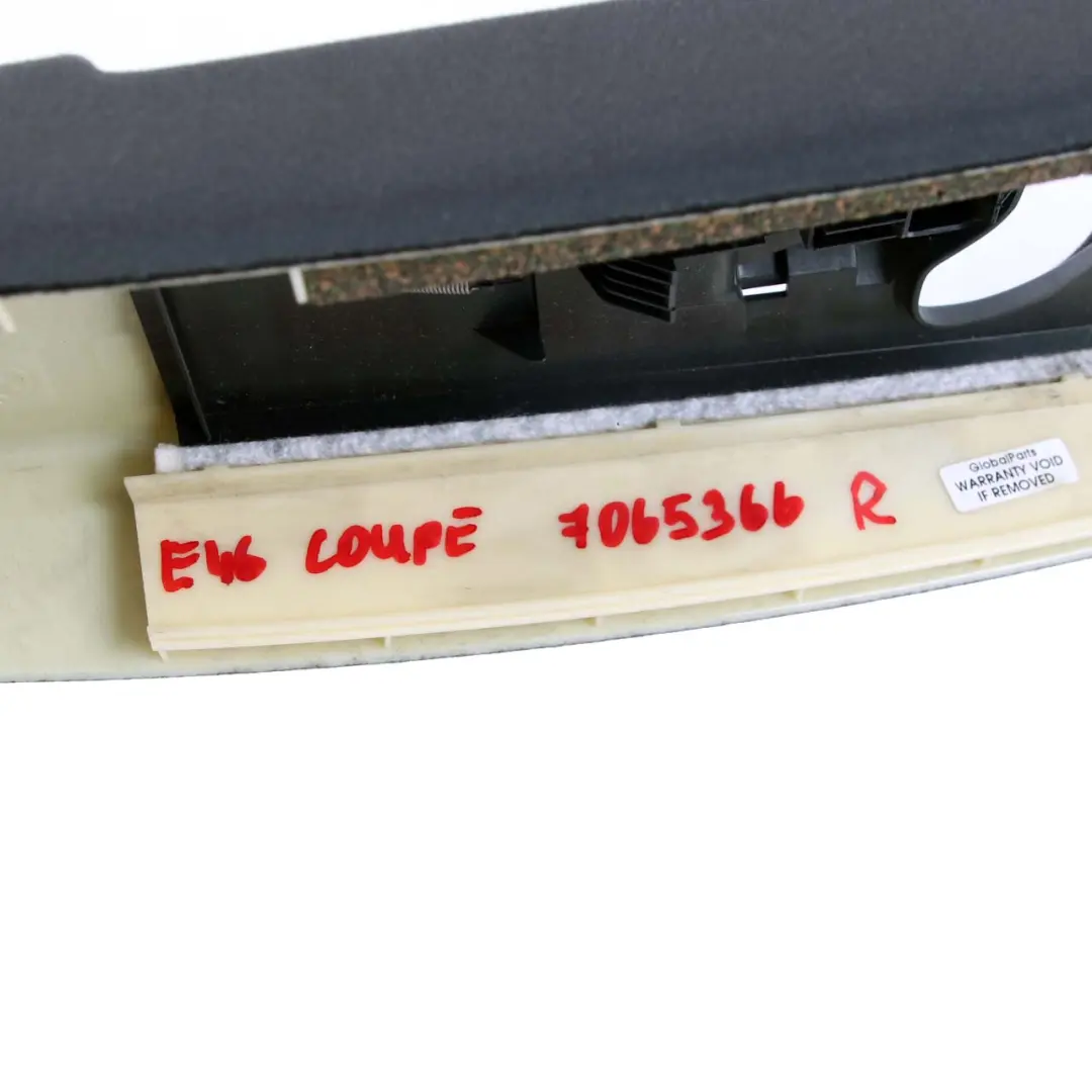 Column A Upper Right O/S Trim ITS Black to BMW 3 E46 Coupe Cover with Part number 7065366 BMW 3 E46 Coupe Cover Column A Upper Right O/S Trim ITS Black - SKU 7065366 - Part number 7065366