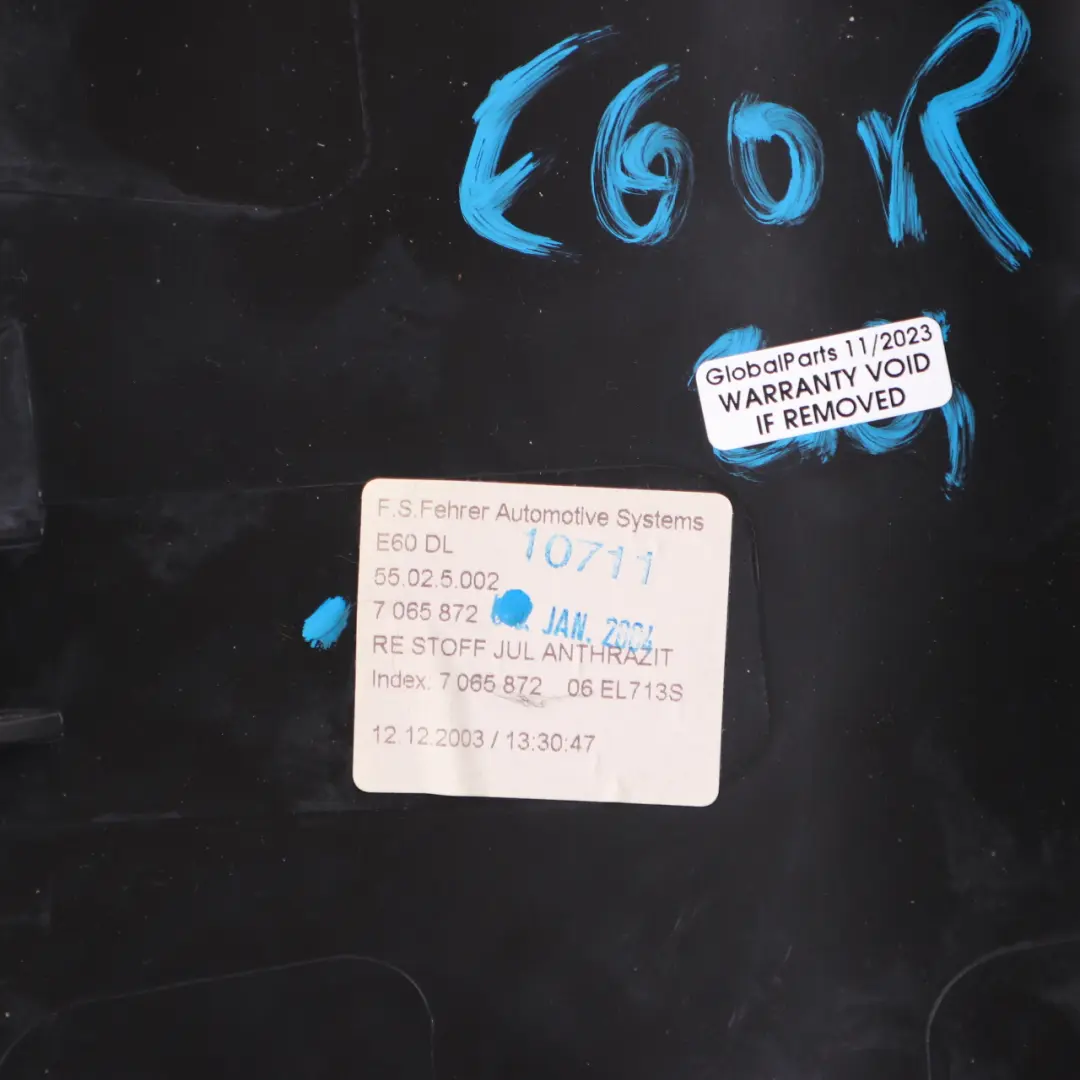 Lateral Side Cushion Rear Right O/S Seat Bench Anthrazit Fabric Edward to BMW E60 with Part number 7065872 BMW E60 Lateral Side Cushion Rear Right O/S Seat Bench Anthrazit Fabric Edward - SKU 7065872 - Part number 7065872