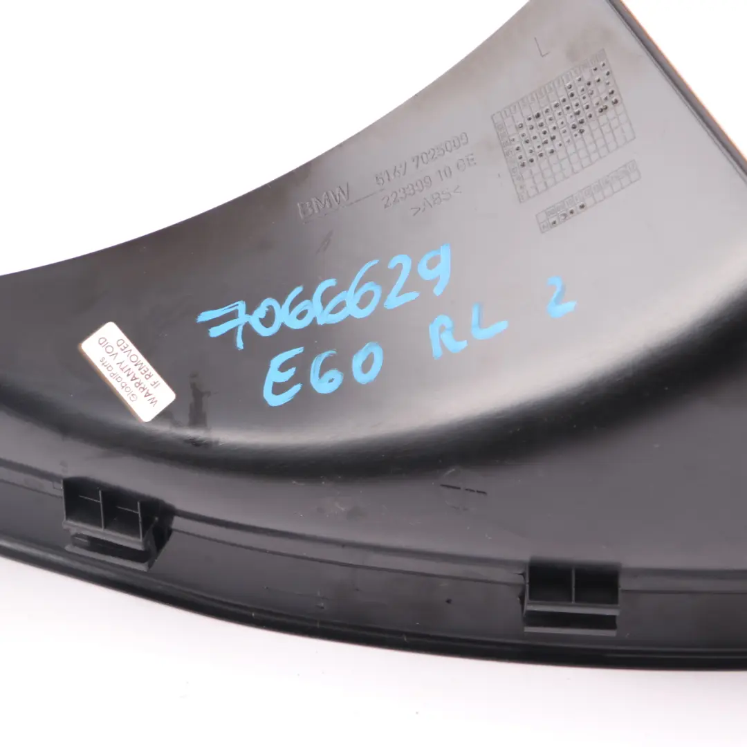 Abdeckleiste Einstieg Innen Hinten Links Schwarz 7025009 BMW E60 E61 LCI - SKU 7066629 - Teilenummer 7066629