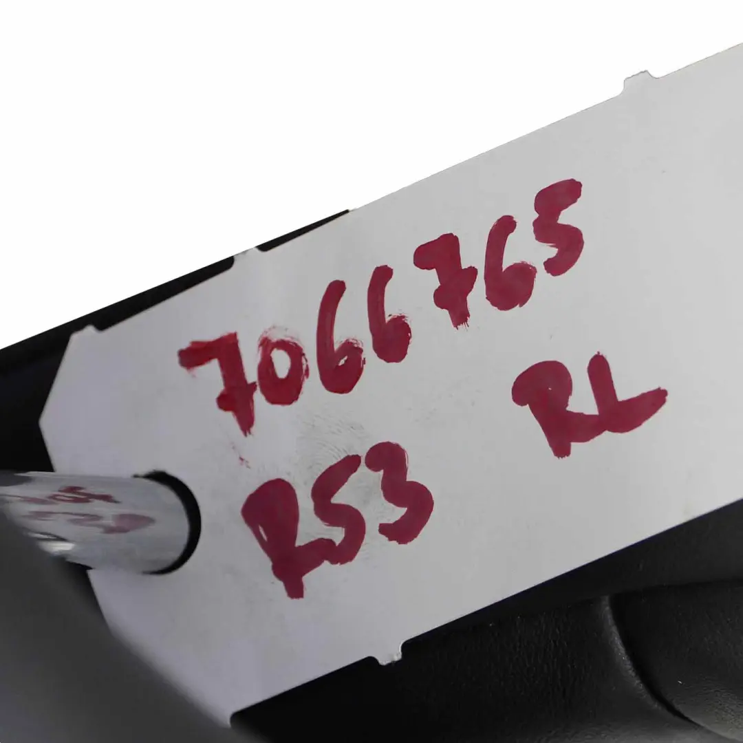 Trasero Izquierdo Funda Respaldo Cuero Pantera Negro para Mini R53 Cooper S con número de pieza 7066765 Mini R53 Cooper S Trasero Izquierdo Funda Respaldo Cuero Pantera Negro - SKU 7066765 - Número de pieza 7066765