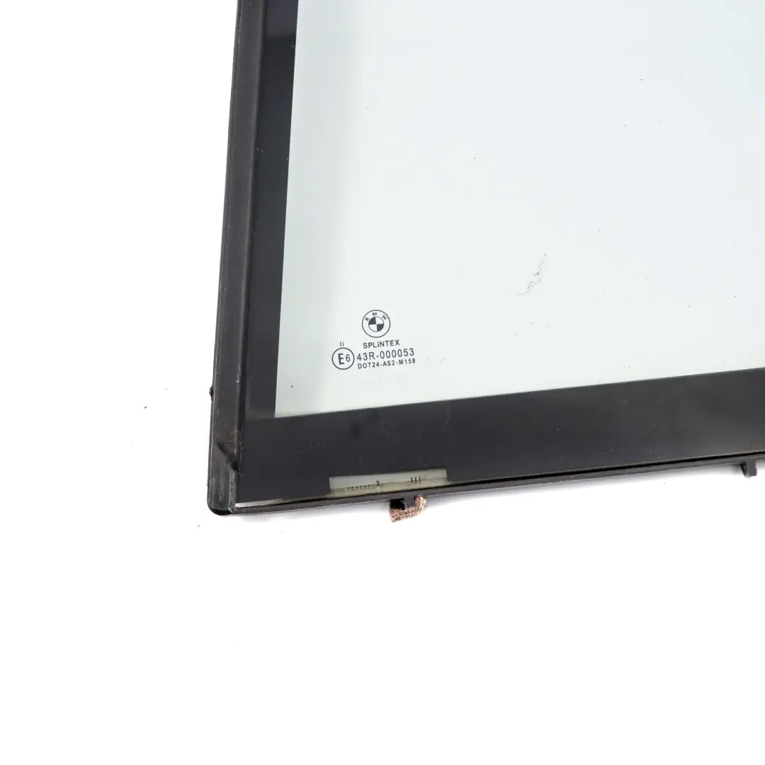 Window BMW E60 Door Fixed Double Glass Green Side Left N/S AS2 to Rear with Part number 7067063 Rear Window BMW E60 Door Fixed Double Glass Green Side Left N/S AS2 - SKU 7067063 - Part number 7067063