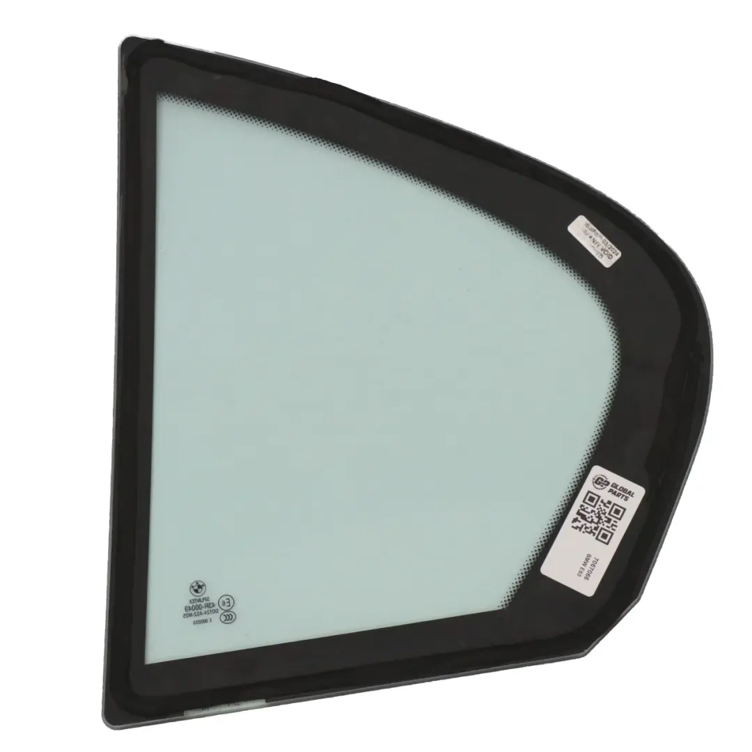 Ventana Lateral Puerta Trasera Derecha Cristal Verde AS2 para BMW E60 con número de pieza 7067066 BMW E60 Ventana Lateral Puerta Trasera Derecha Cristal Verde AS2 - SKU 7067066 - Número de pieza 7067066