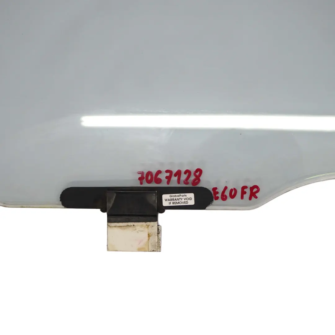BMW 5 E60 E61 Front Right O/S Side Door Window Double Glass Protective Green AS2 - SKU 7067128 - Part number 7067128
