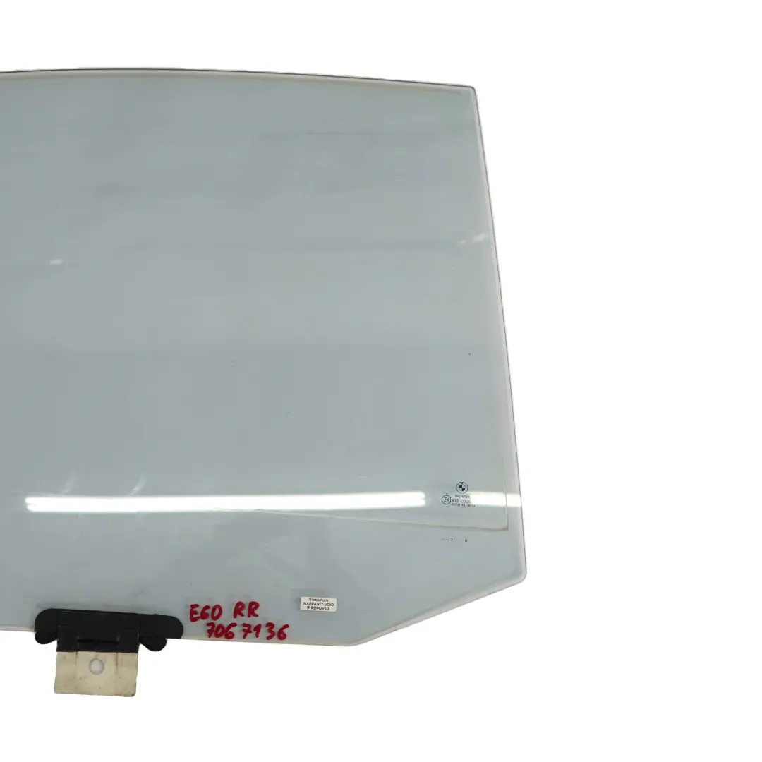 Right O/S Side Door Window Double Glass Protective Green AS2 BMW E60 Rear - SKU 7067136 - Part number 7067136
