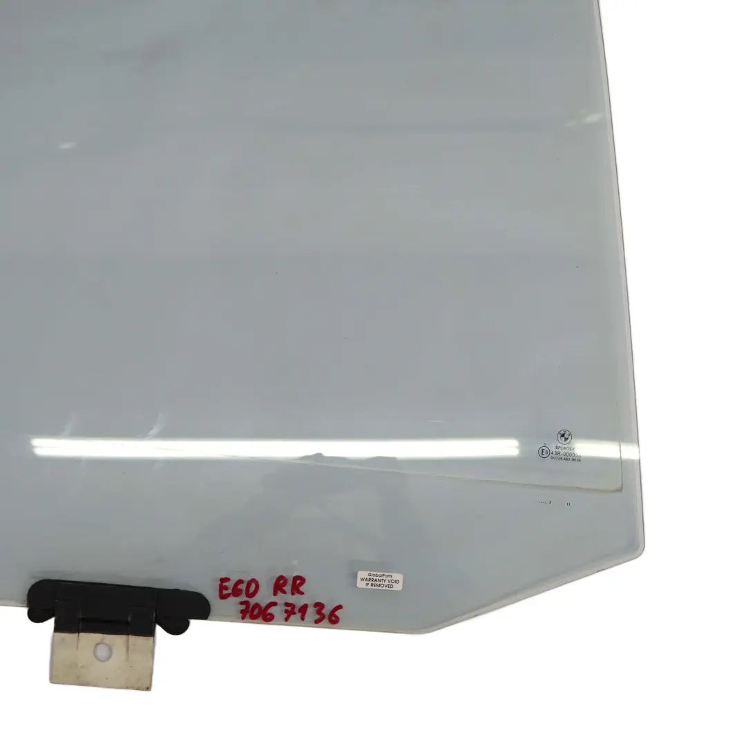 Trasera Izquierda Lado Puerta Ventana Doble Vidrio Protector Verde AS2 para BMW E60 con número de pieza 7067136 BMW E60 Trasera Izquierda Lado Puerta Ventana Doble Vidrio Protector Verde AS2 - SKU 7067136 - Número de pieza 7067136