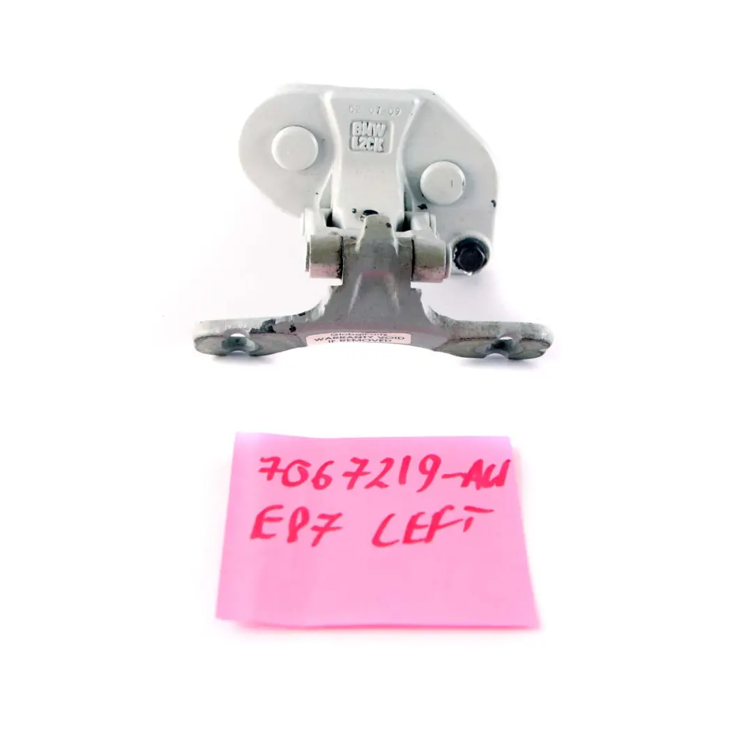 BMW 1 E81 E87 LCI Left Trunk Lid Hinge Tailgate N/S Alpinweiss Alpine White 300 - SKU 7067219-AW - Part number 7067219