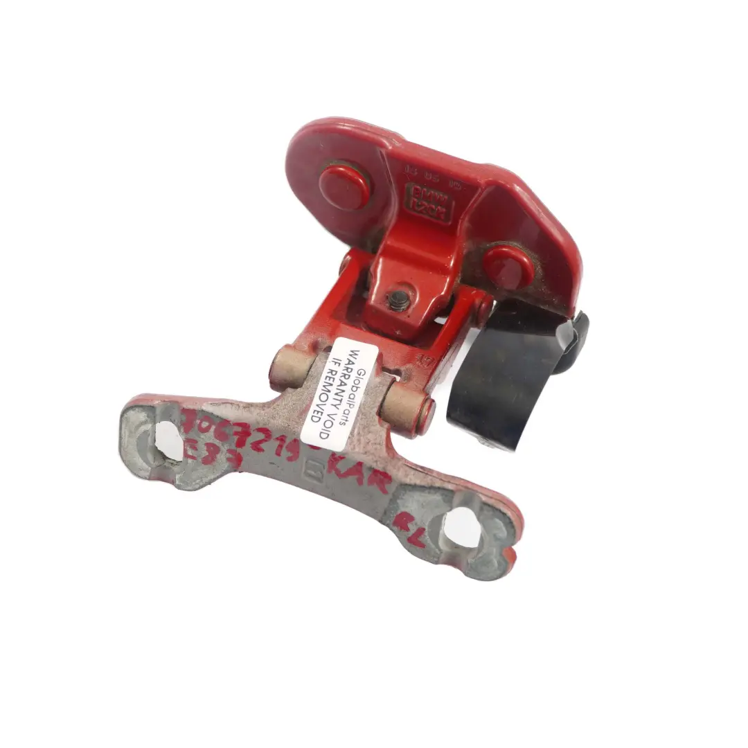 Left Trunk Lid Hinge Tailgate N/S Karmesinrot Crimson Red A61 to BMW 1 E81 E87 LCI with Part number 7067219 BMW 1 E81 E87 LCI Left Trunk Lid Hinge Tailgate N/S Karmesinrot Crimson Red A61 - SKU 7067219-KAR - Part number 7067219