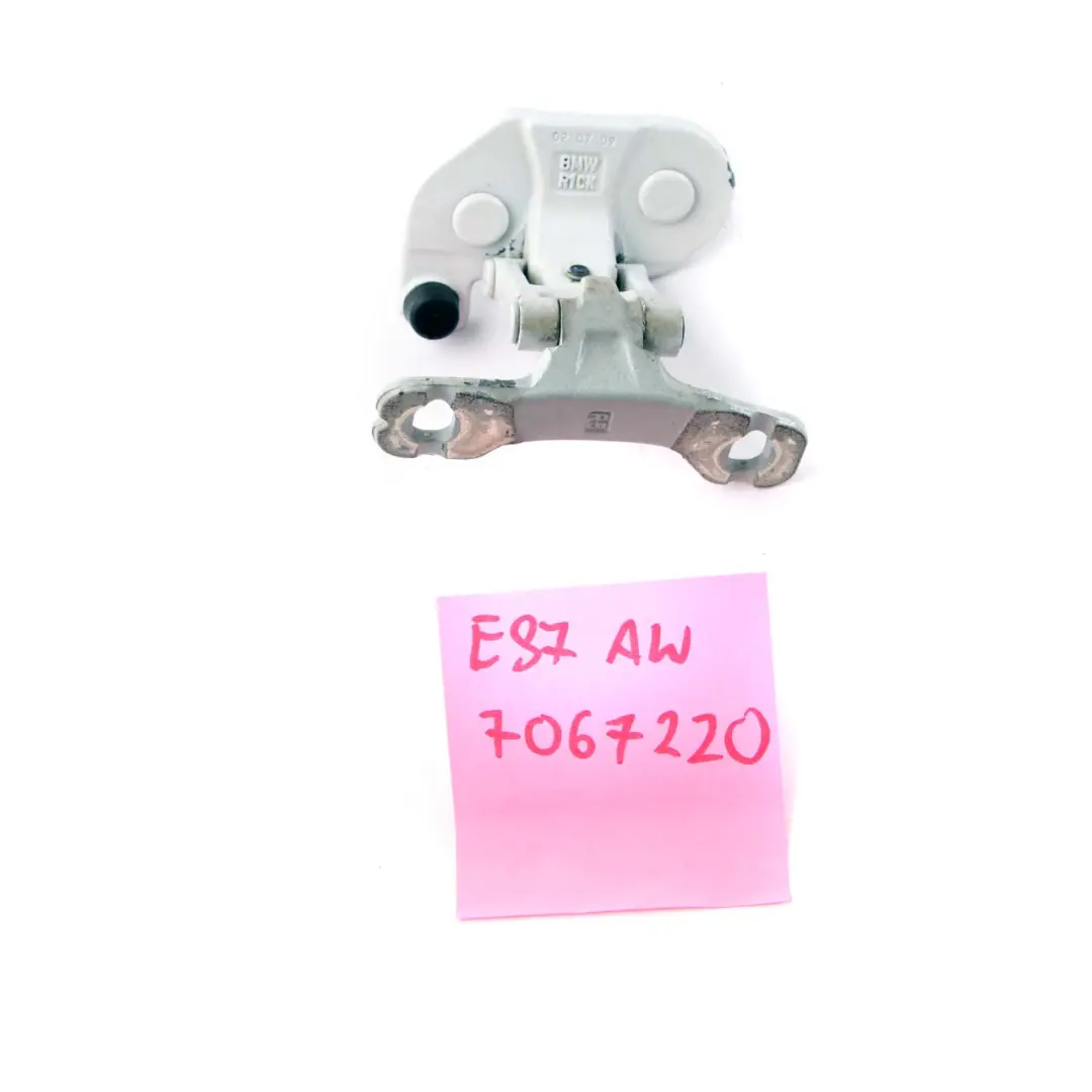 BMW E81 E87 Right Trunk Lid Hinge Tailgate O/S Alpinweiss Alpine White 7060626 - SKU 7067220-AW - Part number 7067220