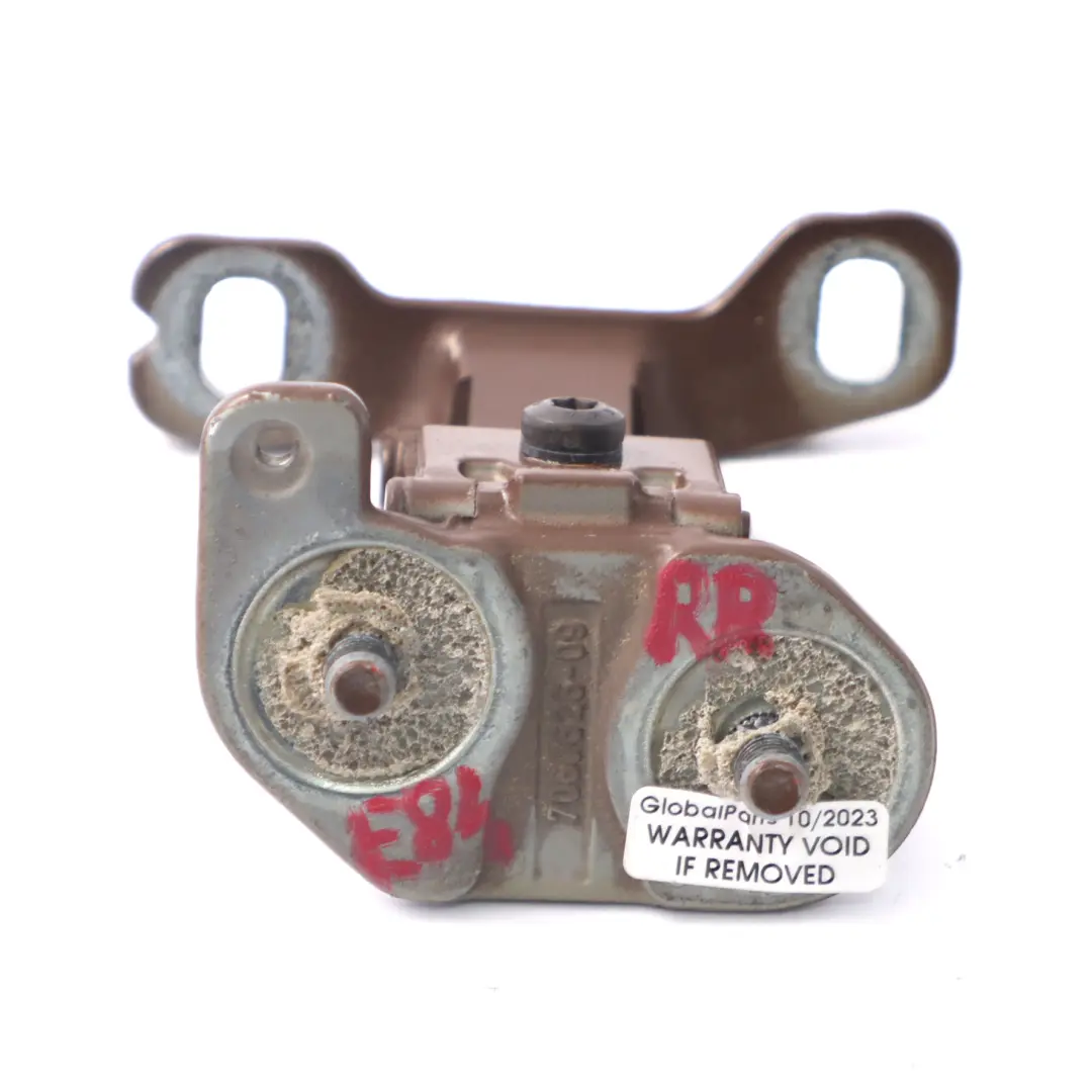 Trunk Lid Hinge BMW E87 X1 E84 Tailgate Rear Right O/S Marrakesh Brown 7060626 to with Part number 7067220 Trunk Lid Hinge BMW E87 X1 E84 Tailgate Rear Right O/S Marrakesh Brown 7060626 - SKU 7067220-MBR - Part number 7067220