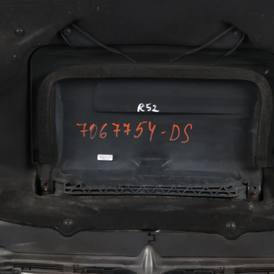 Front Hood Mini R52 R53 Cooper S Complete Bonnet Panel Dark Silver - 871 to with Part number 7067754 Front Hood Mini R52 R53 Cooper S Complete Bonnet Panel Dark Silver - 871 - SKU 7067754-DS - Part number 7067754