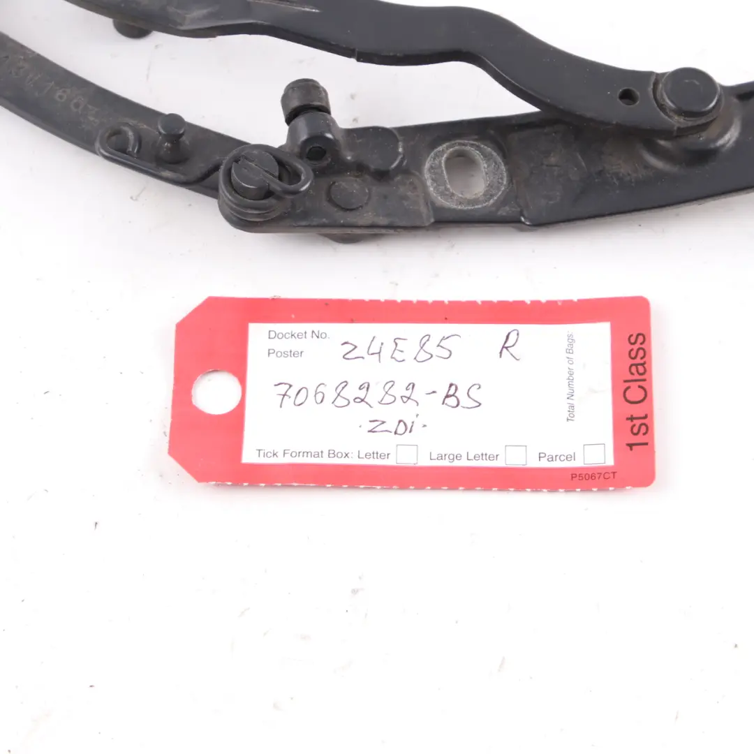 BMW Z4 E85 Rear Trunk Lid Hinge Boot Right O/S Black Sapphire 475 7016180 - SKU 7068282-BS - Part number 7068282