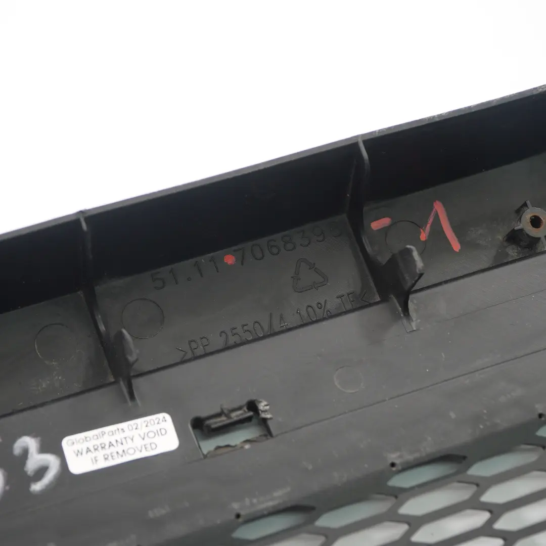 Mini R52 R53 Cooper S Stossfänger Ziergitter Grille Abdeckung Vorne - SKU 7068396-1 - Teilenummer 7068396