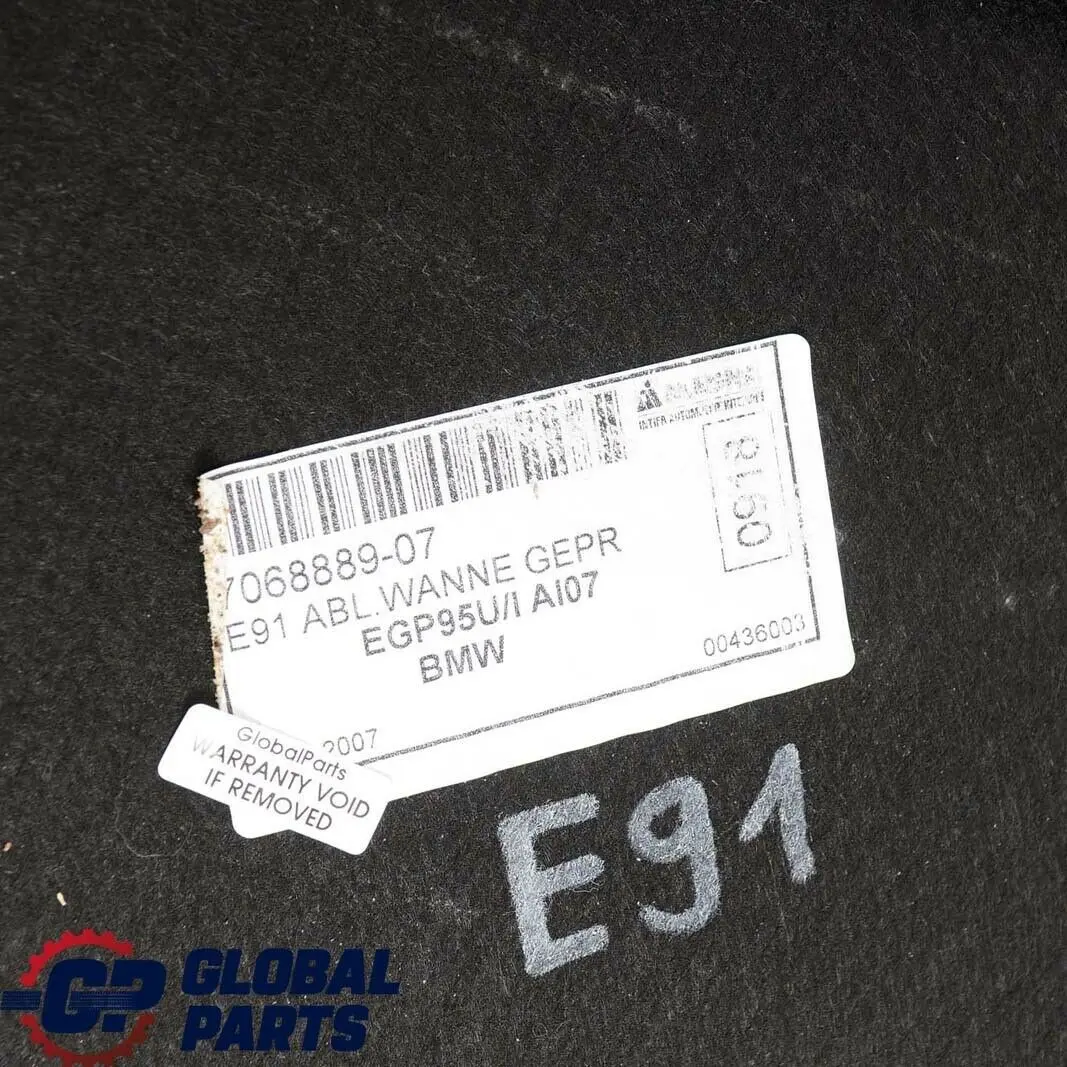 Maletero Piso Compartimiento De almacenamiento Insertar para BMW E91 Touring con número de pieza 51477068889 BMW E91 Touring Maletero Piso Compartimiento De almacenamiento Insertar - SKU 7068889 - Número de pieza 51477068889