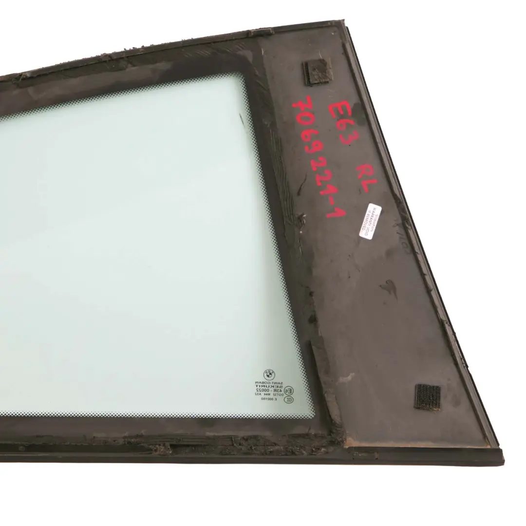 Left Door N/S Side Window Glass Green AS2 to BMW 6 Series E63 1 Rear with Part number 7069221 BMW 6 Series E63 1 Rear Left Door N/S Side Window Glass Green AS2 - SKU 7069221-1 - Part number 7069221