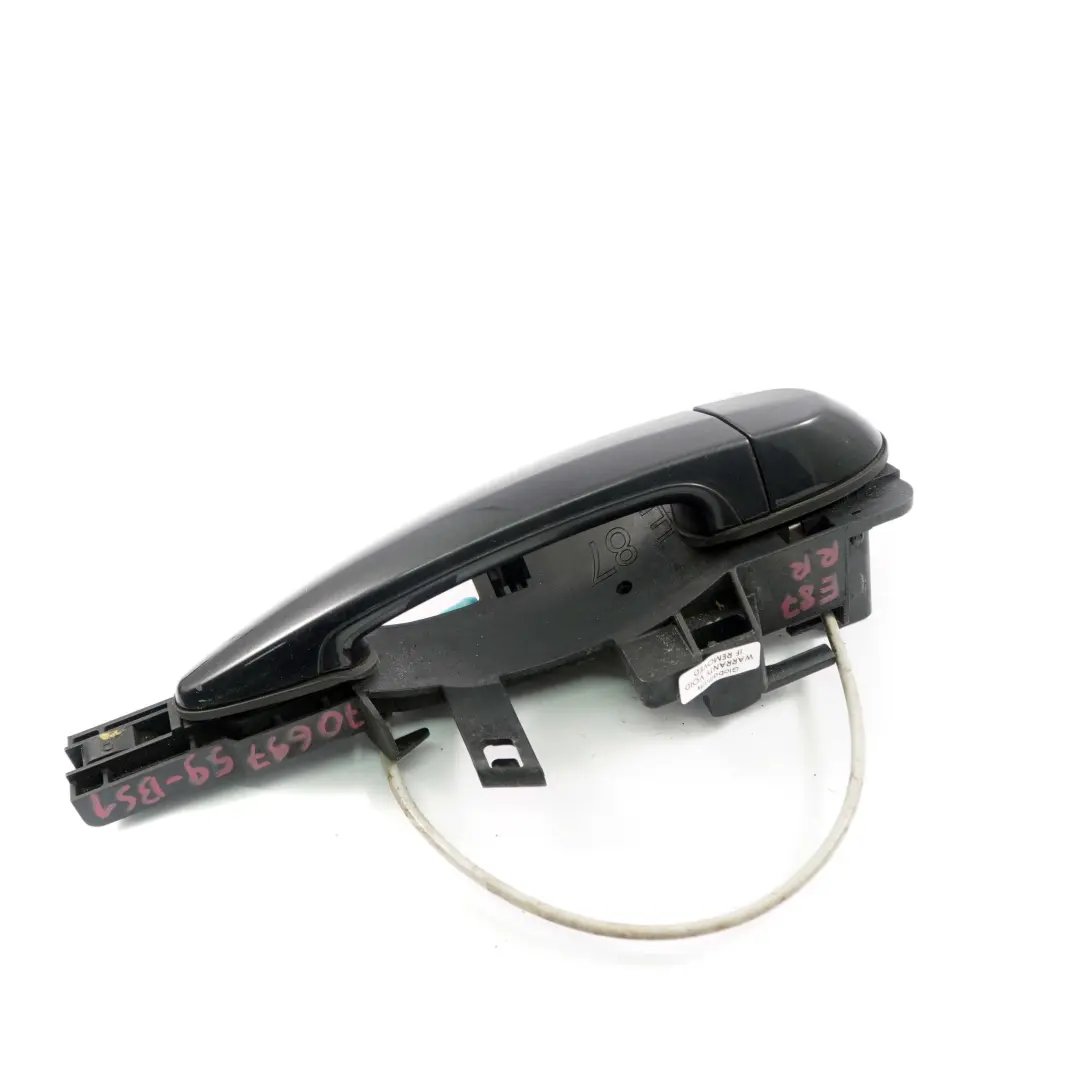 BMW 1 Series 1 E87 Complete Rear Right Grab Handle O/S Black Sapphire - SKU 7069759-BS1 - Part number 392545