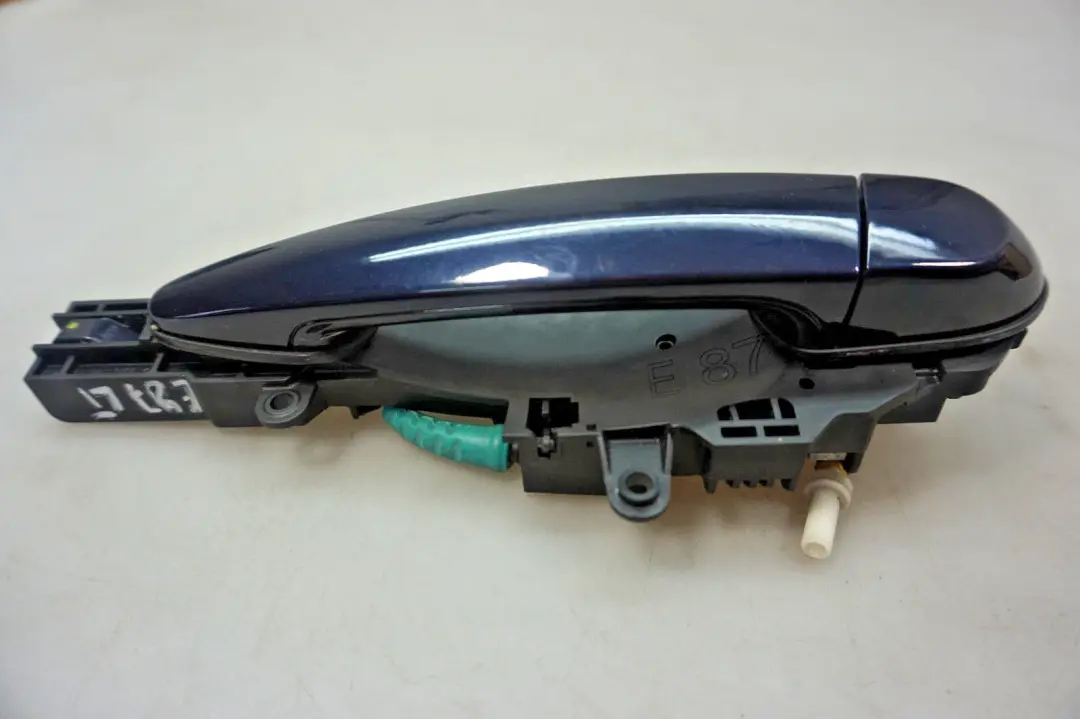 BMW E87 Complete Rear Left Door Grab Handle Monacoblau Blue A35 - SKU 7069759-MB - Part number 7069759
