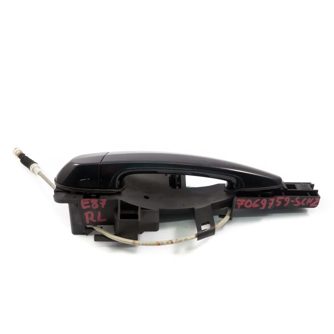  Door Handle BMW E87 Complete Rear Left N/S Grab Schwarz 2 Black 668 - SKU 7069759-SCH2 - Part number 7069759