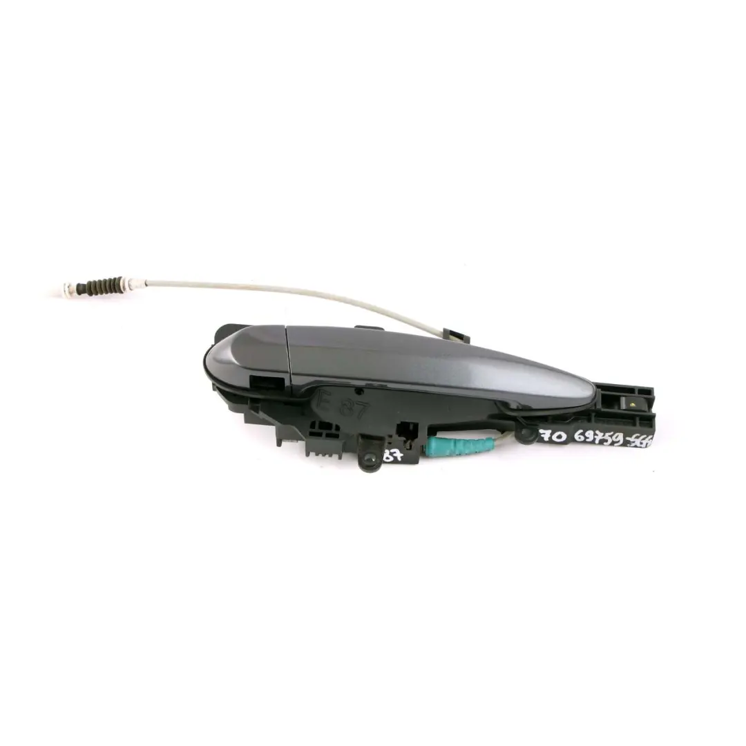 Maniglia posteriore destra completa Grafite scintillante A22 per BMW 1 4 E87 con numero di parte 7069759 BMW 1 4 E87 Maniglia posteriore destra completa Grafite scintillante A22 - SKU 7069759-SG4 - Numero di parte 7069759