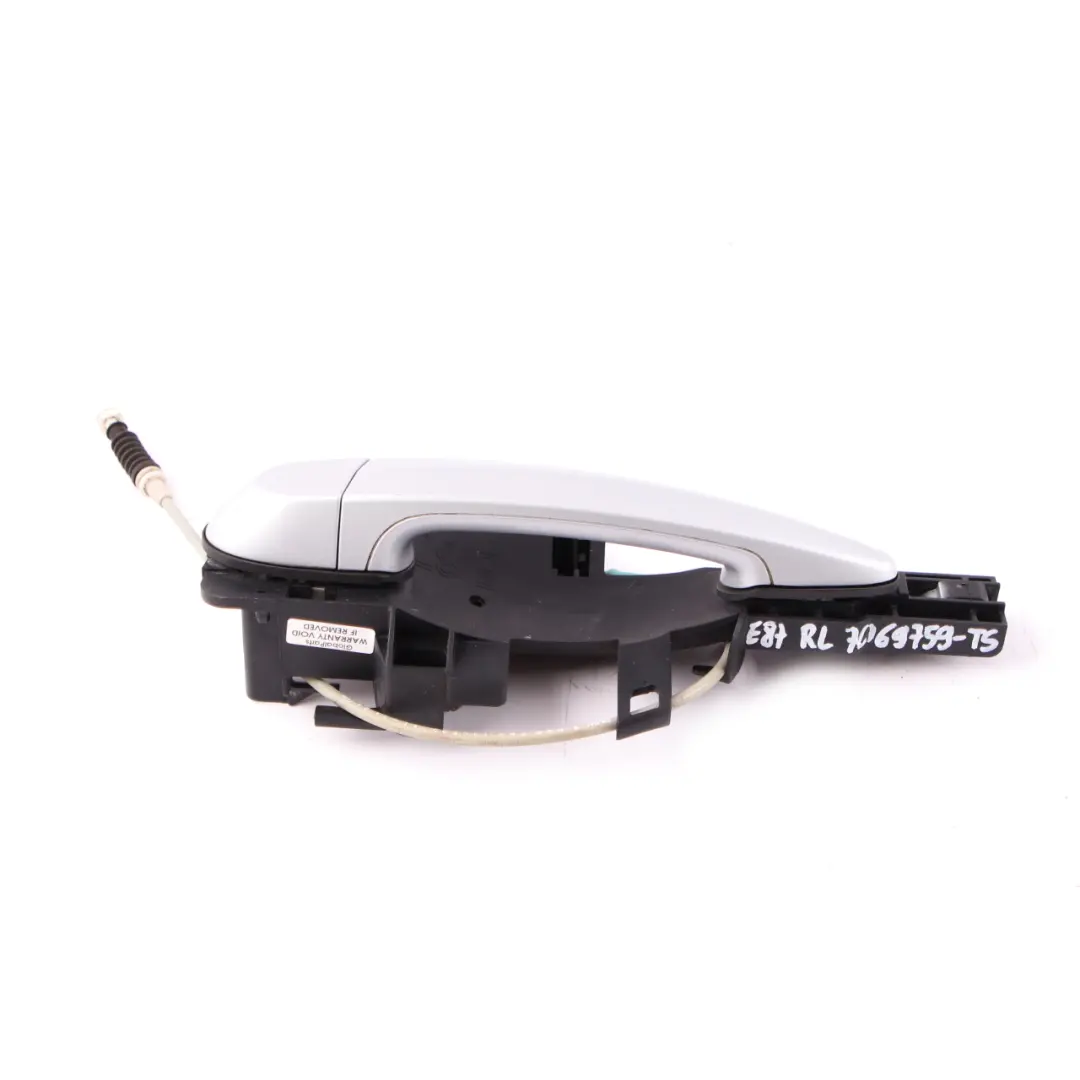 completa trasera izquierda Grab manija de puerta Titansilber plata para BMW 1 E87 3 con número de pieza 7069759 BMW 1 E87 3 completa trasera izquierda Grab manija de puerta Titansilber plata - SKU 7069759-TS3 - Número de pieza 7069759