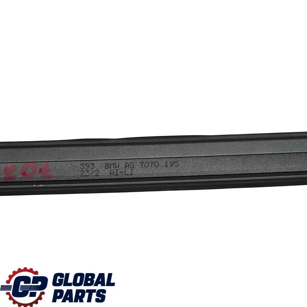 BMW E60 Roof Moulding Railing Gutter Rail Left N/S Silbergrau Grey - SKU 7070195-SBG - Part number 7070195