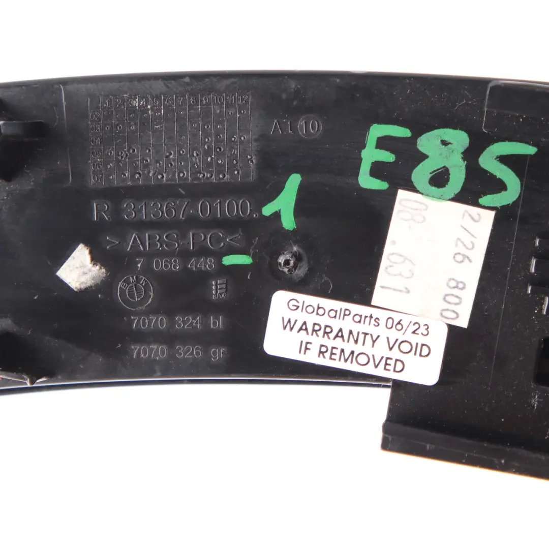 BMW Z4 E85 E86 Portavasos Derecho Salpicadero Negro 7068448 - SKU 7070324-1 - Número de pieza 7070324