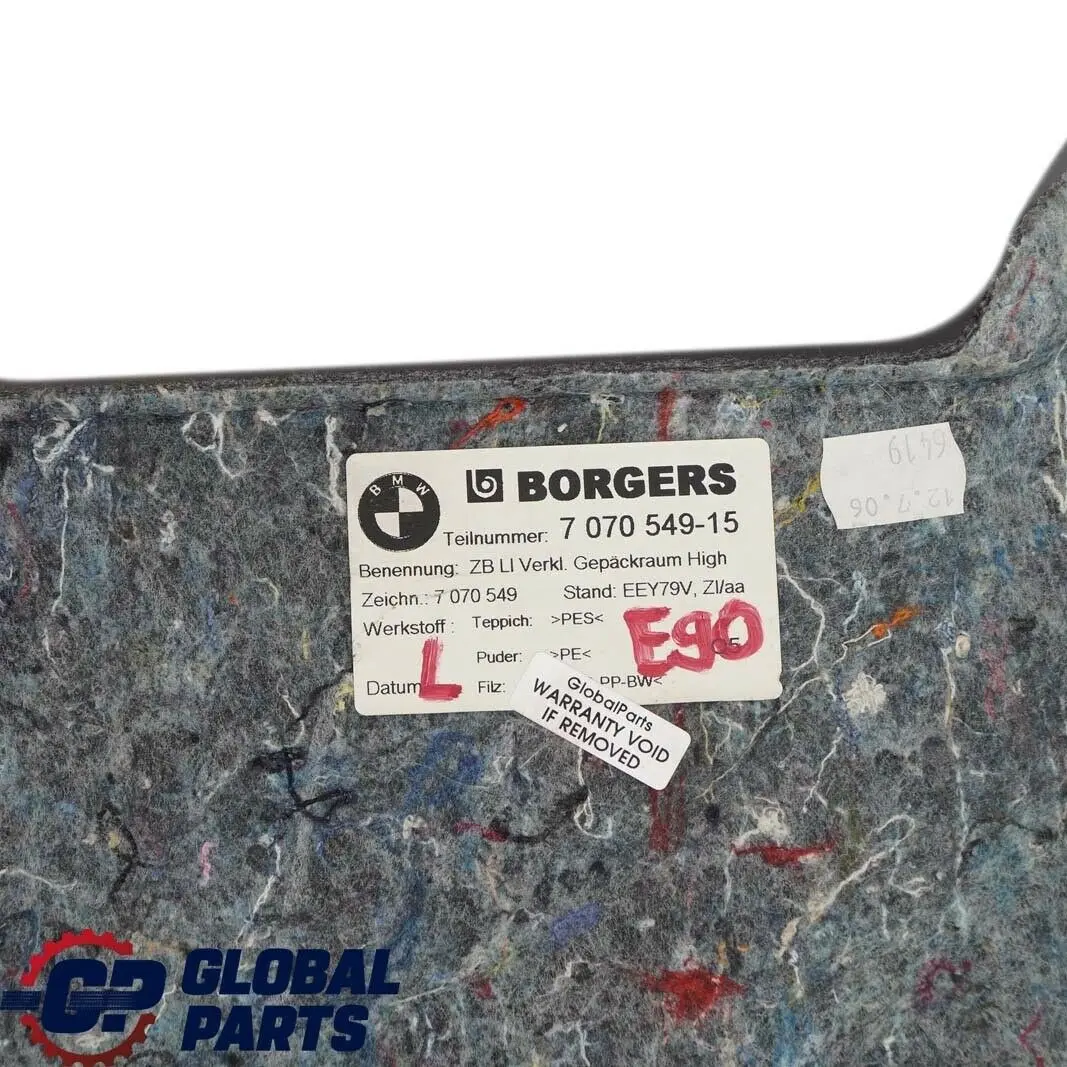 Izquierda Maletero Cubremaletero Embellecedor para BMW E90 con número de pieza 7070549 BMW E90 Izquierda Maletero Cubremaletero Embellecedor - SKU 7070549 - Número de pieza 7070549