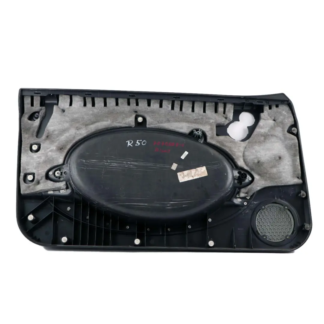 Front Right O/S Door Card Trim Side Panel Panther Black to Mini Cooper R50 R53 with Part number 7070598 Mini Cooper R50 R53 Front Right O/S Door Card Trim Side Panel Panther Black - SKU 7070598 - Part number 7070598