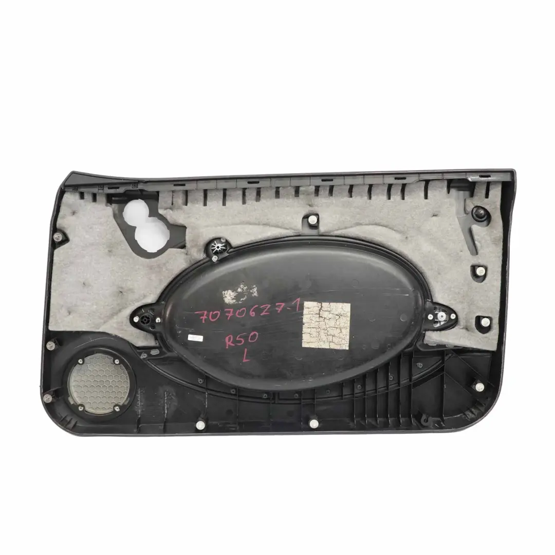 Frente Izquierda Tarjeta Puerta Trim Pantera Negro Aleacion Patina para Mini R50 con número de pieza 7070627 Mini R50 Frente Izquierda Tarjeta Puerta Trim Pantera Negro Aleacion Patina - SKU 7070627-1 - Número de pieza 7070627