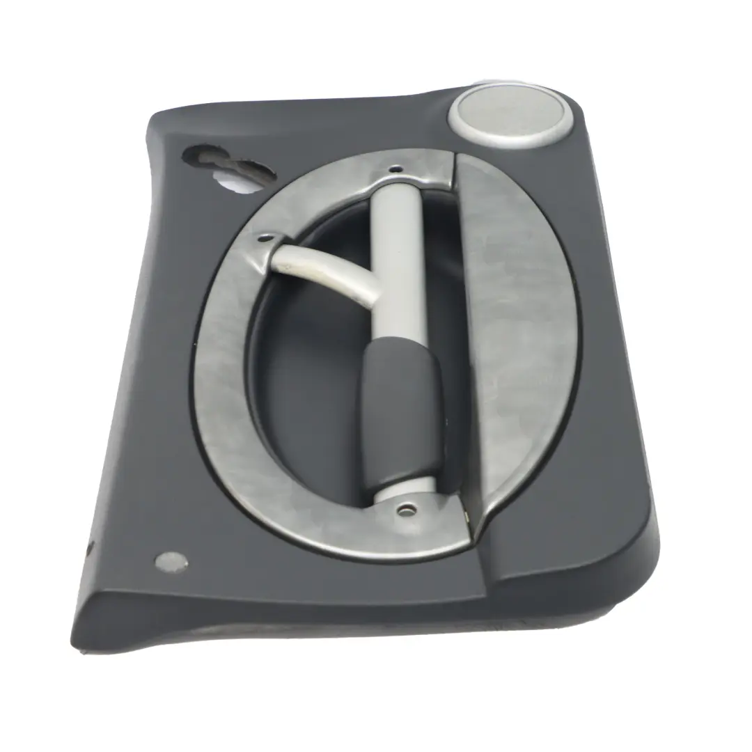 Front Left Door Card Trim Side Panther Black Alloy Patina para Mini R50 R53 con número de pieza 7070627 Mini R50 R53 Front Left Door Card Trim Side Panther Black Alloy Patina - SKU 7070627 - Número de pieza 7070627