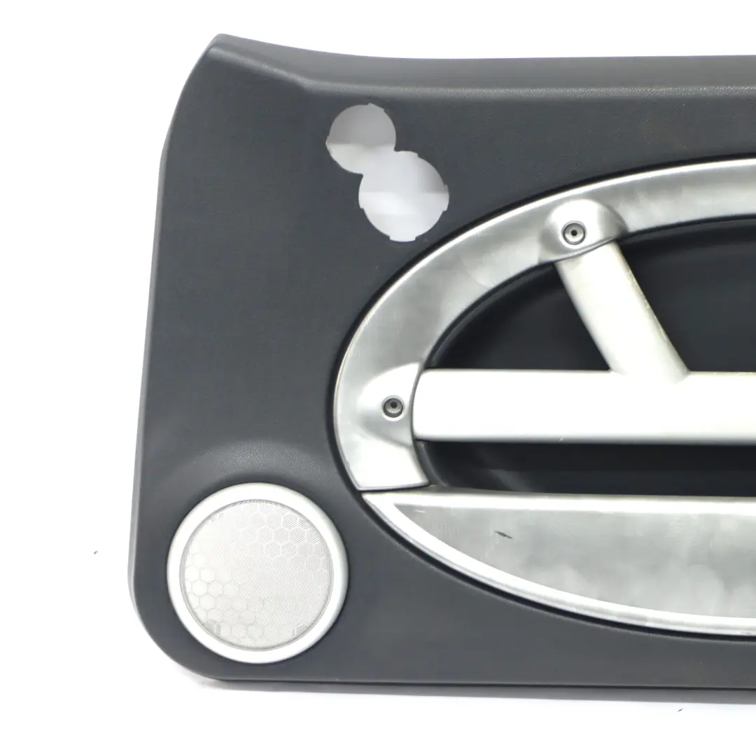 Front Right O/S Door Card Trim Panther Black Alloy Patina to Mini R50 R53 with Part number 7070628 Mini R50 R53 Front Right O/S Door Card Trim Panther Black Alloy Patina - SKU 7070628 - Part number 7070628