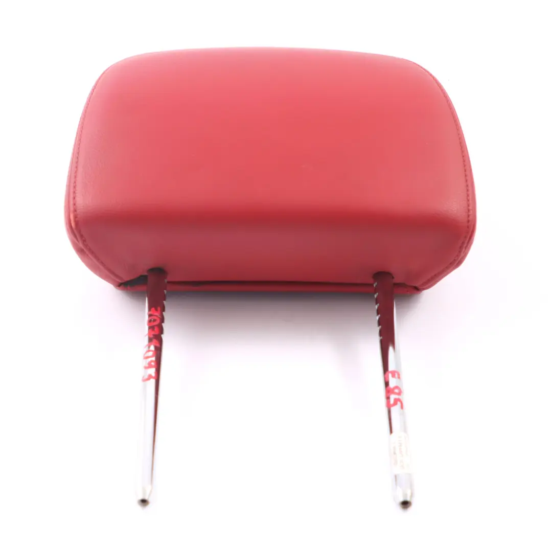 BMW Z4 E85 Front Seat Left Right N/O/S Headrest Head Cover Red Leather - SKU 7071093 - Part number 7071093