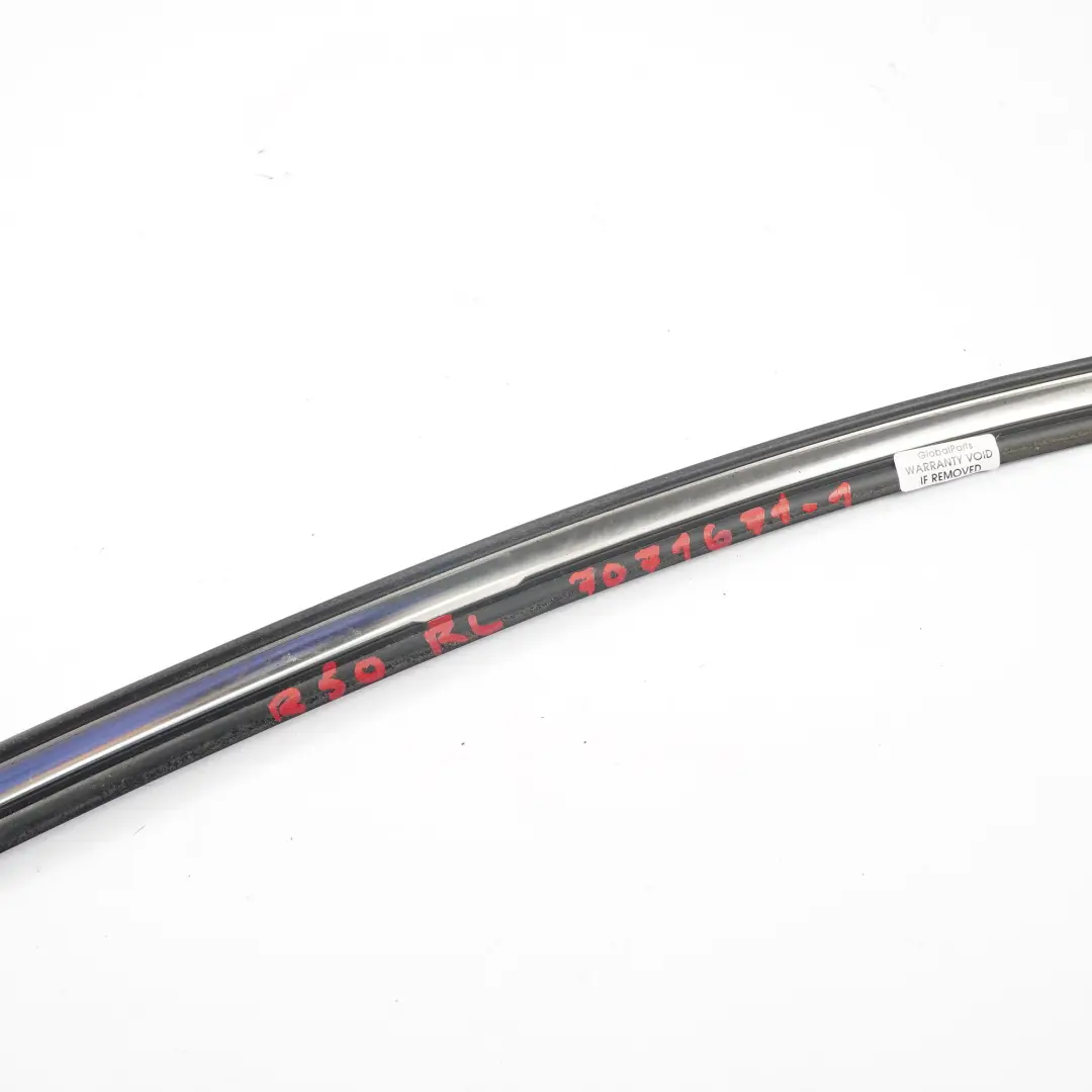 Mini R50 R53 Finitura finestrino sinistro Striscia laterale cromata - SKU 7071671-1 - Numero di parte 7071671
