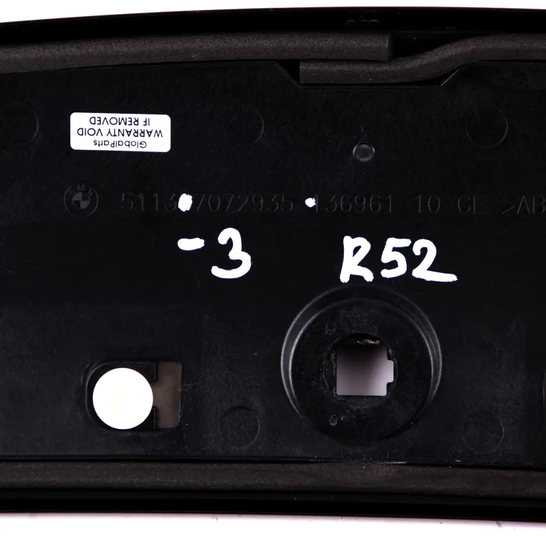 Windshield Windscreen Window Top Panel Cover Trim to Mini R52 Cabrio 3 with Part number 7072935 Mini R52 Cabrio 3 Windshield Windscreen Window Top Panel Cover Trim - SKU 7072935-3 - Part number 7072935