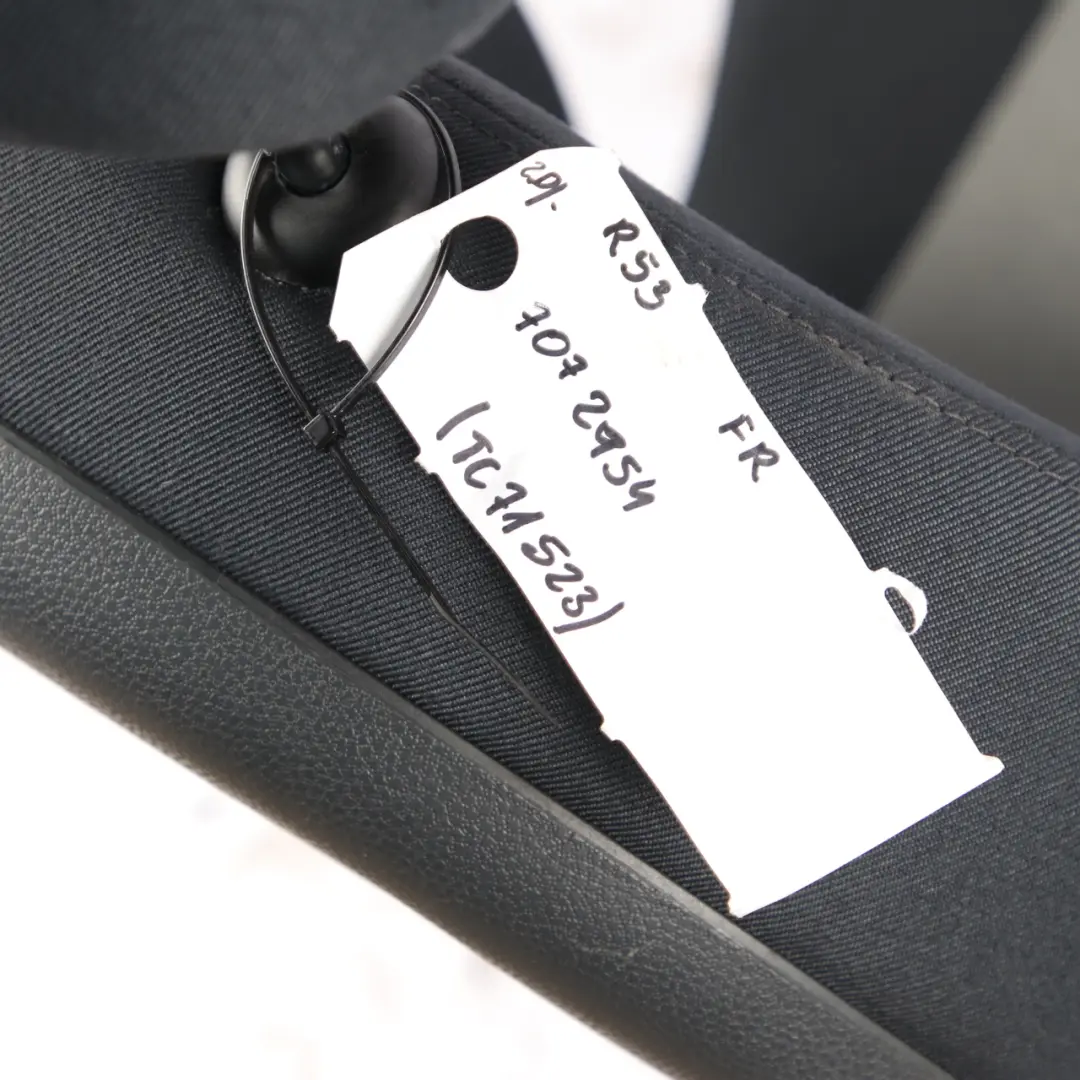 Front Seat Mini R50 R52 R53 Cooper One Right O/S Sport Cloth Fabric Space Black to with Part number 7072954 Front Seat Mini R50 R52 R53 Cooper One Right O/S Sport Cloth Fabric Space Black - SKU 7072954-1 - Part number 7072954