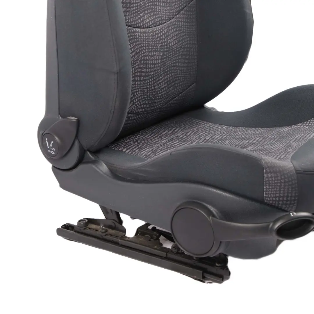 Delantero Derecho Asiento Tela Kaleido Negro para Mini Cooper One R50 R53 Sport con número de pieza 7073000 Mini Cooper One R50 R53 Sport Delantero Derecho Asiento Tela Kaleido Negro - SKU 7073000 - Número de pieza 7073000