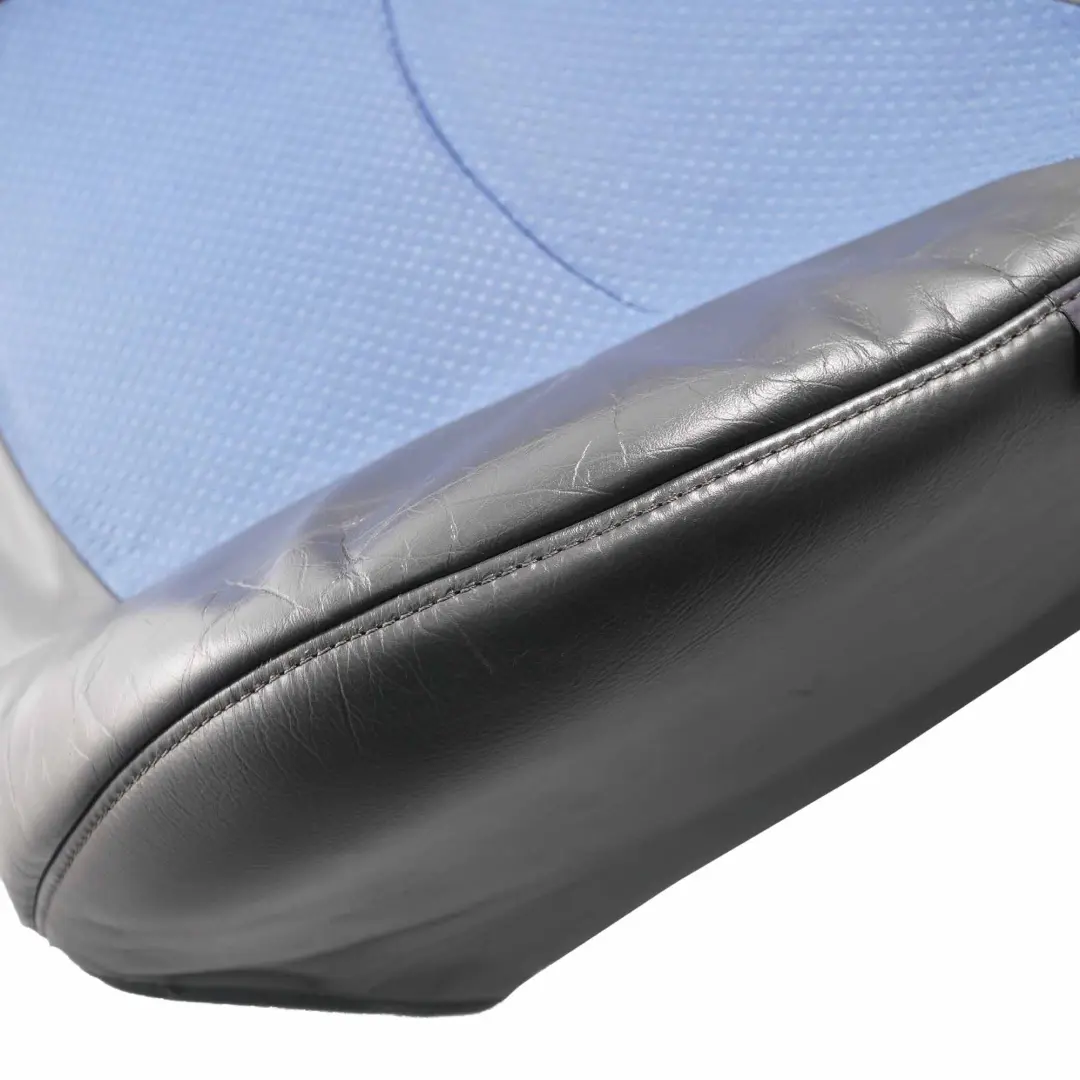 Asiento Delantero Izquierdo Cubre Respaldo Panel Tela Cuero Lapis Azul para Mini R50 con número de pieza 7073005 Mini R50 Asiento Delantero Izquierdo Cubre Respaldo Panel Tela Cuero Lapis Azul - SKU 7073005-4 - Número de pieza 7073005