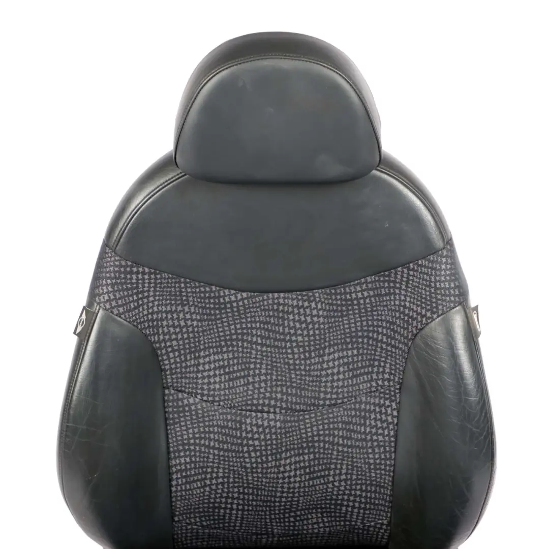 Front Left N/S Half Leather Seat Panther Black Kaleido to Mini Cooper R50 Sport with Part number 7073009 Mini Cooper R50 Sport Front Left N/S Half Leather Seat Panther Black Kaleido - SKU 7073009-2 - Part number 7073009