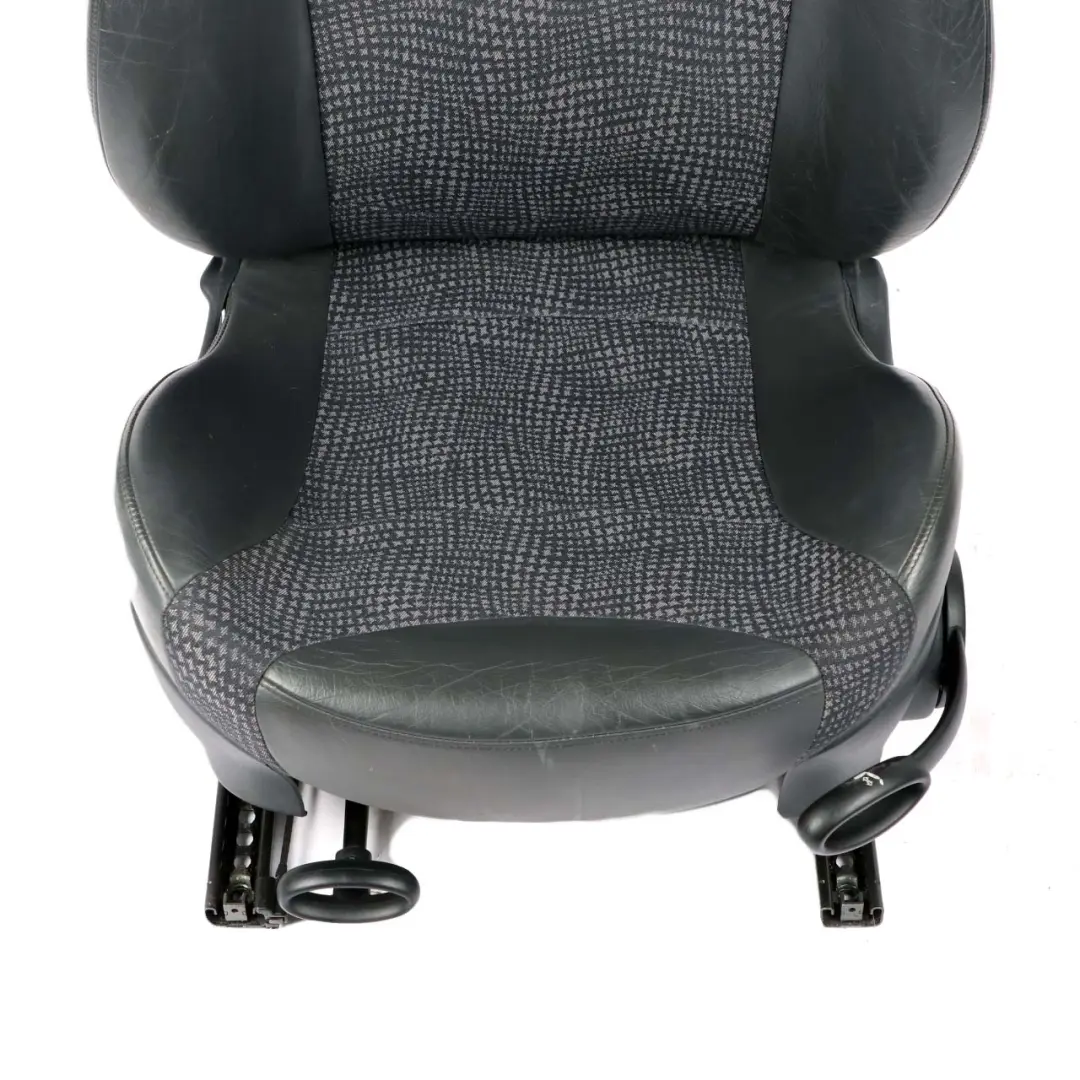 Mini Cooper R50 Sport Front Left N/S Half Leather Seat Panther Black Kaleido - SKU 7073009-2 - Part number 7073009