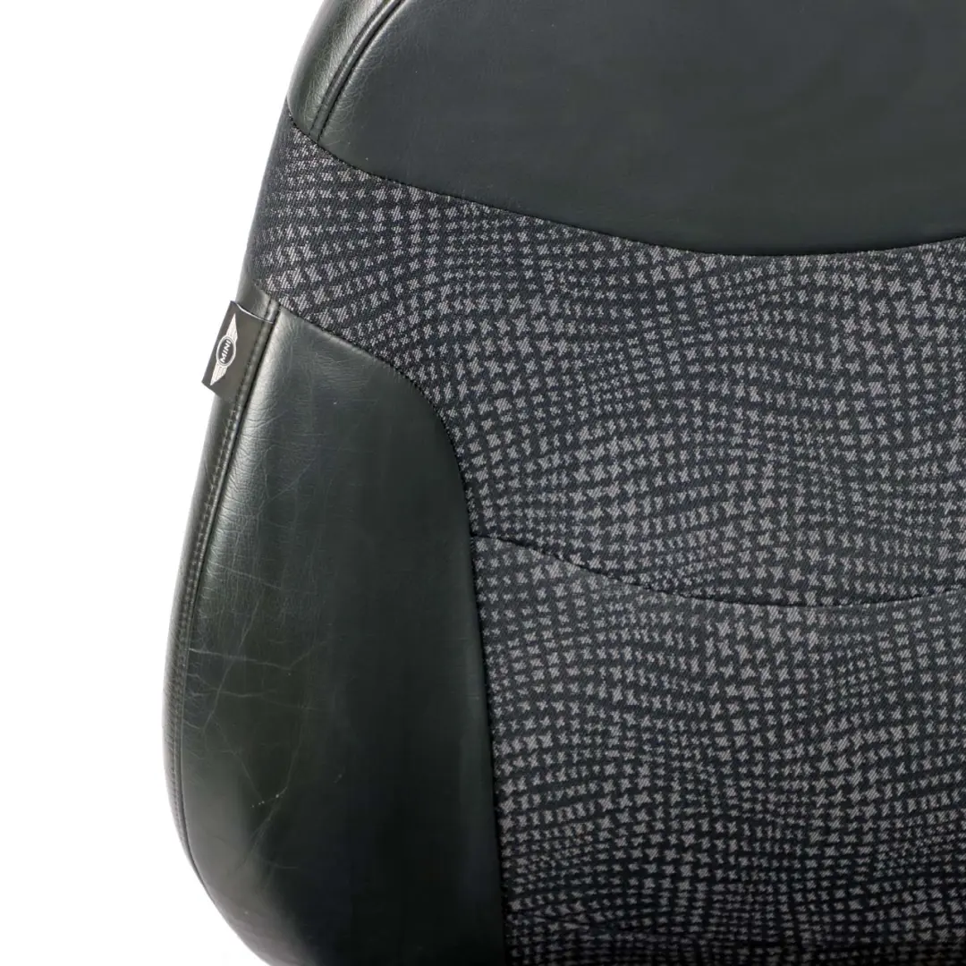 Front Left N/S Half Leather Seat Panther Black Kaleido to Mini Cooper R50 Sport with Part number 7073009 Mini Cooper R50 Sport Front Left N/S Half Leather Seat Panther Black Kaleido - SKU 7073009-2 - Part number 7073009