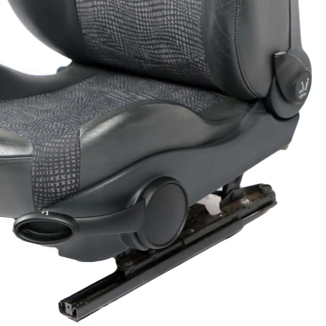 Front Left N/S Half Leather Seat Panther Black Kaleido to Mini Cooper R50 Sport with Part number 7073009 Mini Cooper R50 Sport Front Left N/S Half Leather Seat Panther Black Kaleido - SKU 7073009-2 - Part number 7073009