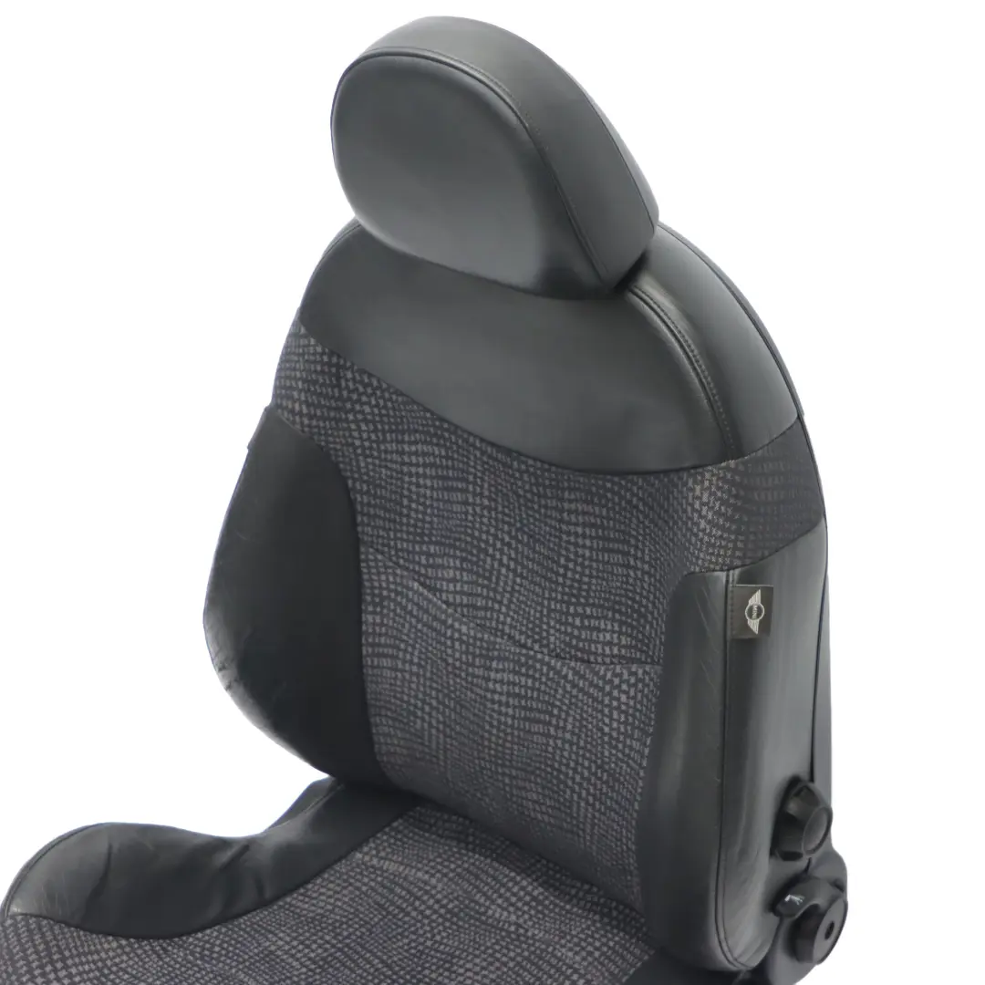 Sedile Anteriore Destro Mezza Pelle Panther Nero Kaleido per Mini Cooper R50 Sport con numero di parte 7073010 Mini Cooper R50 Sport Sedile Anteriore Destro Mezza Pelle Panther Nero Kaleido - SKU 7073010-1 - Numero di parte 7073010