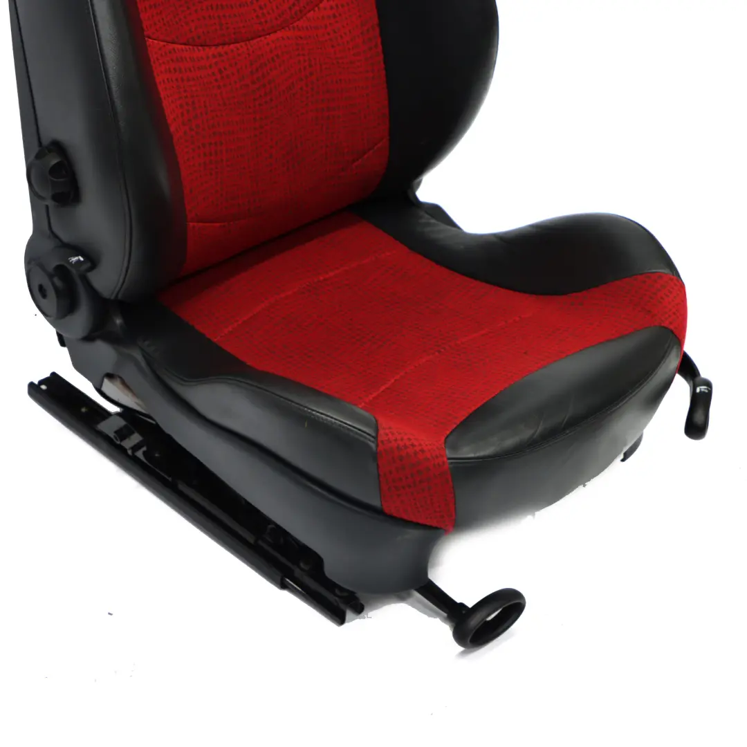 Front Left N/S Sport Cloth / Leather Seat Kaleido Red to Mini Cooper One R50 with Part number 7073011 Mini Cooper One R50 Front Left N/S Sport Cloth / Leather Seat Kaleido Red - SKU 7073011 - Part number 7073011