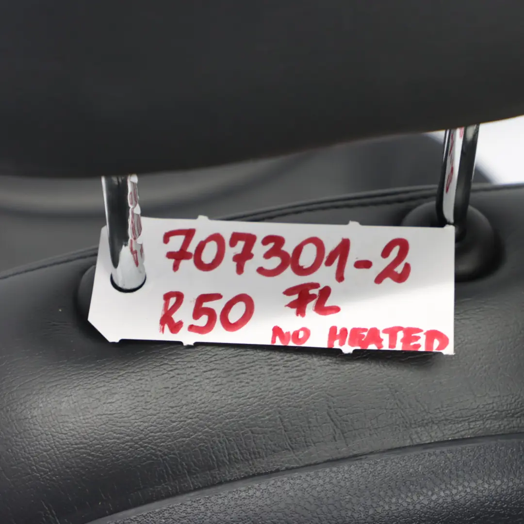 Siège avant Mini R50 R53 Gauche Sport Panther Black Leather Profile pour à propos du numéro de pièce 7073015 Siège avant Mini R50 R53 Gauche Sport Panther Black Leather Profile - SKU 7073015-2 - Numéro de pièce 7073015